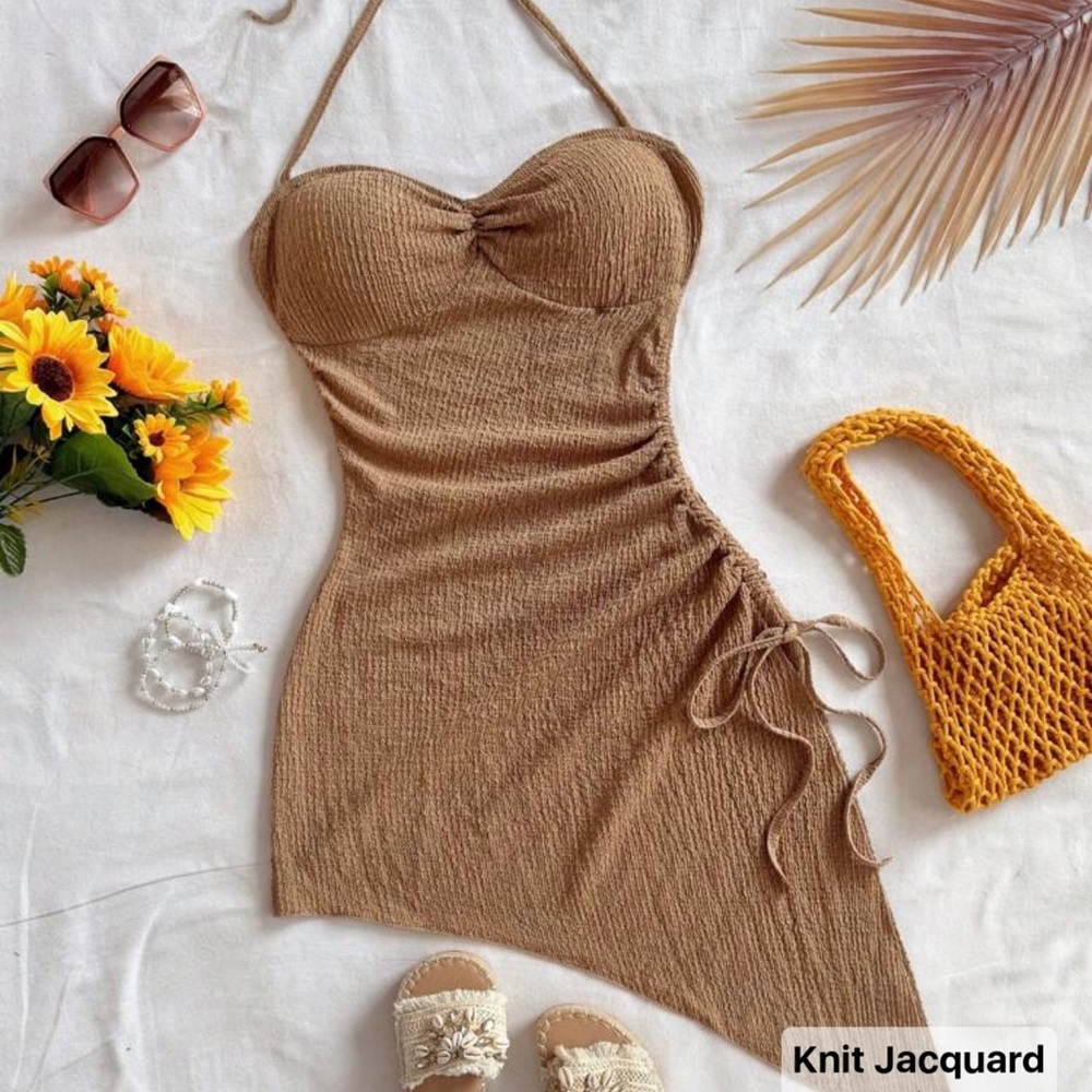 Brown Halter Dress